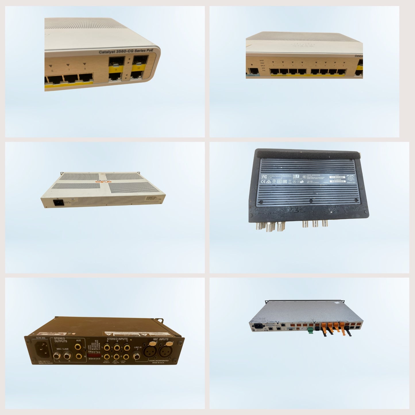 100+ Mix items Shure Equipment, Servers, Switches, Phones, Projectors, Rugged, Toughbook & more items