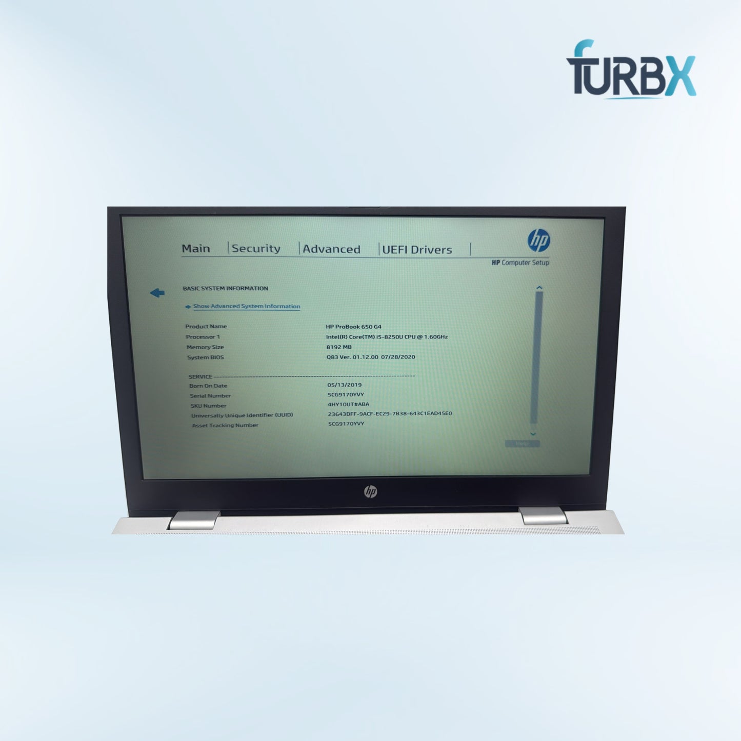 HP ProBook 650 G4 Intel Core i5-8250U 8GB RAM 256GB SSD Win 11 (Without Adapter)