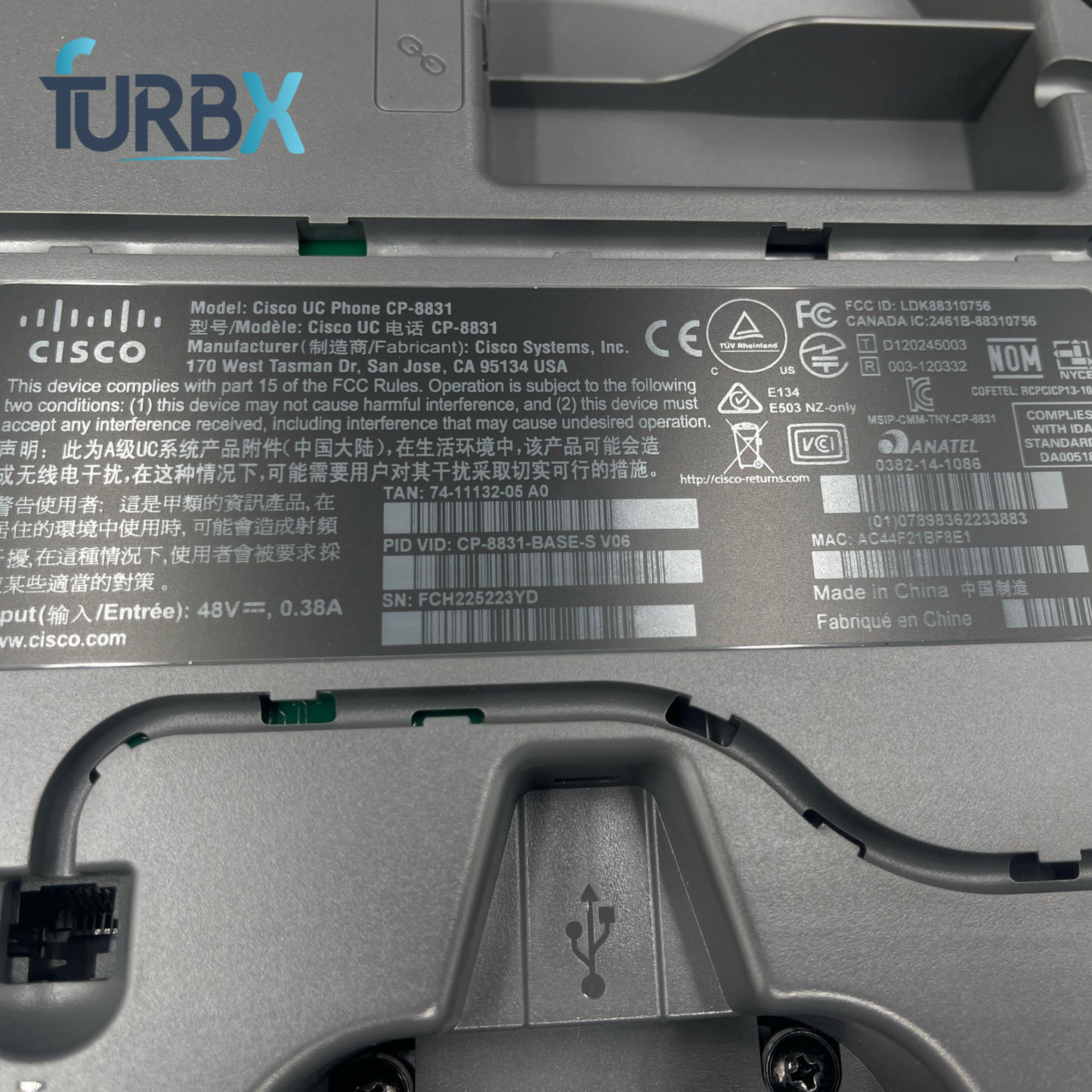 CISCO CP-8831 IP CONFERENCE PHONE (Without Adapter)