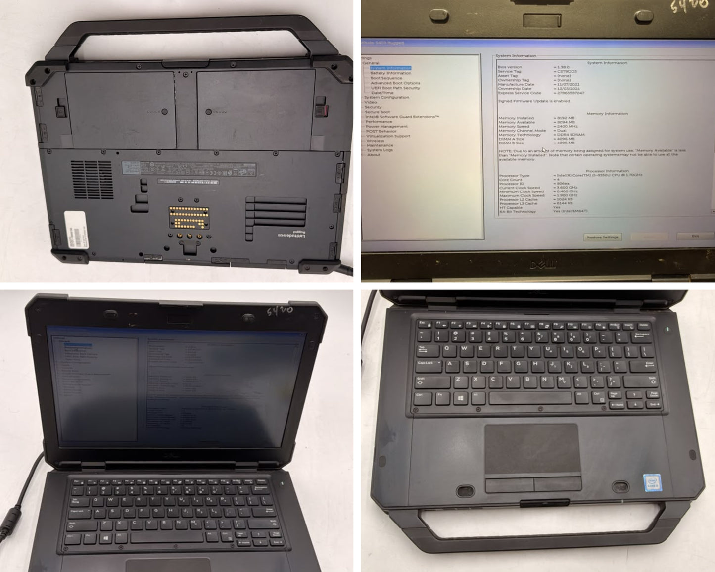 Lot of 17 Dell Latitude 5420, 5430 & 7220 Rugged No AC / OS