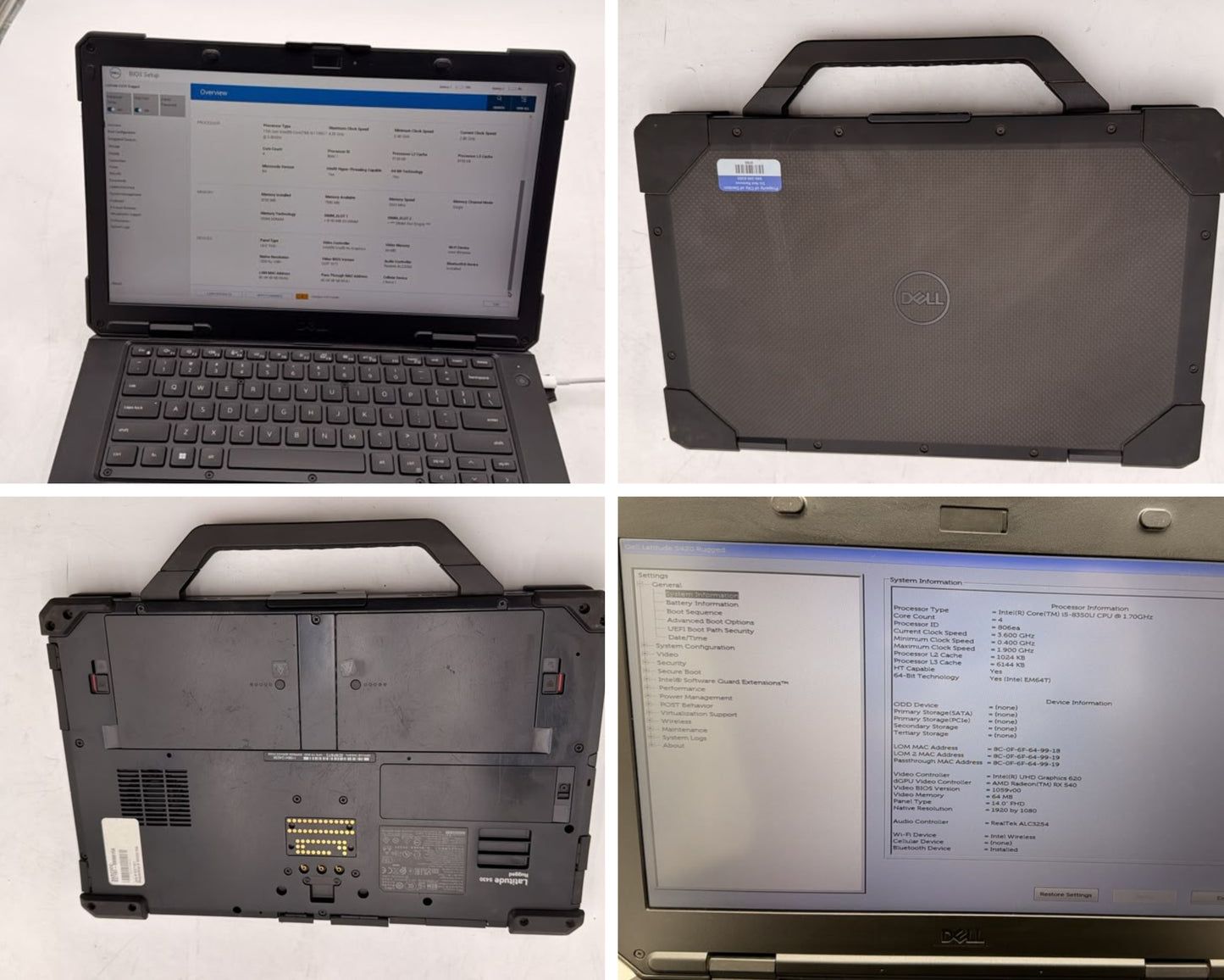 Lot of 17 Dell Latitude 5420, 5430 & 7220 Rugged No AC / OS