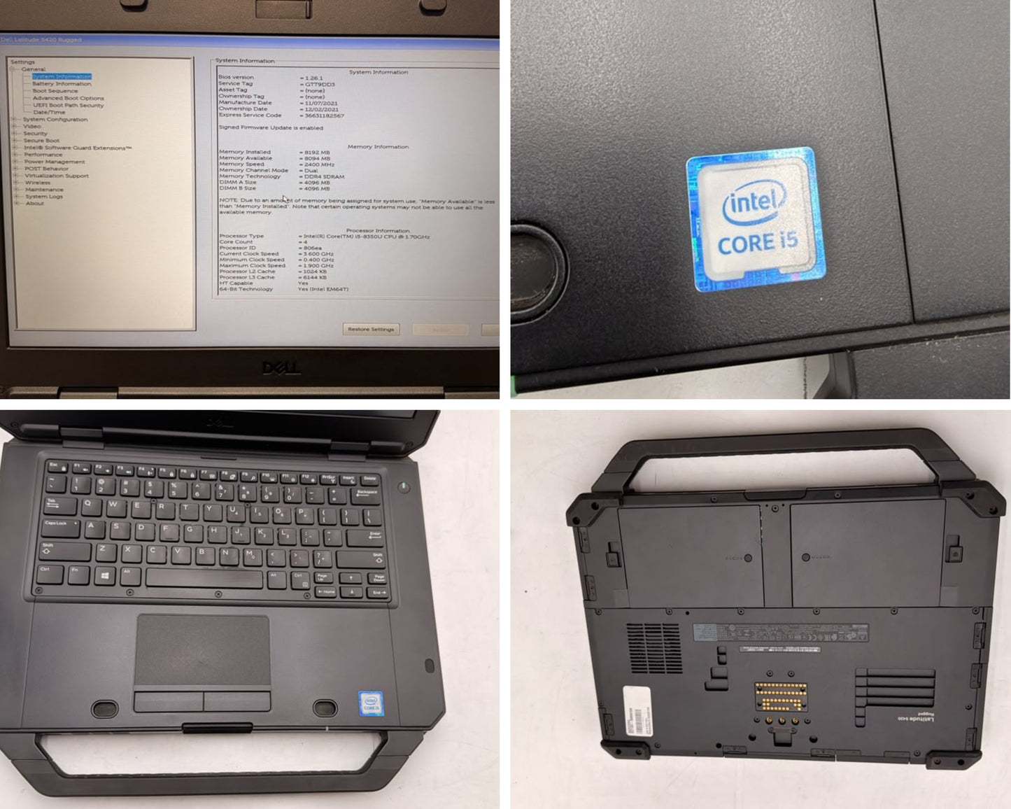 Lot of 17 Dell Latitude 5420, 5430 & 7220 Rugged No AC / OS