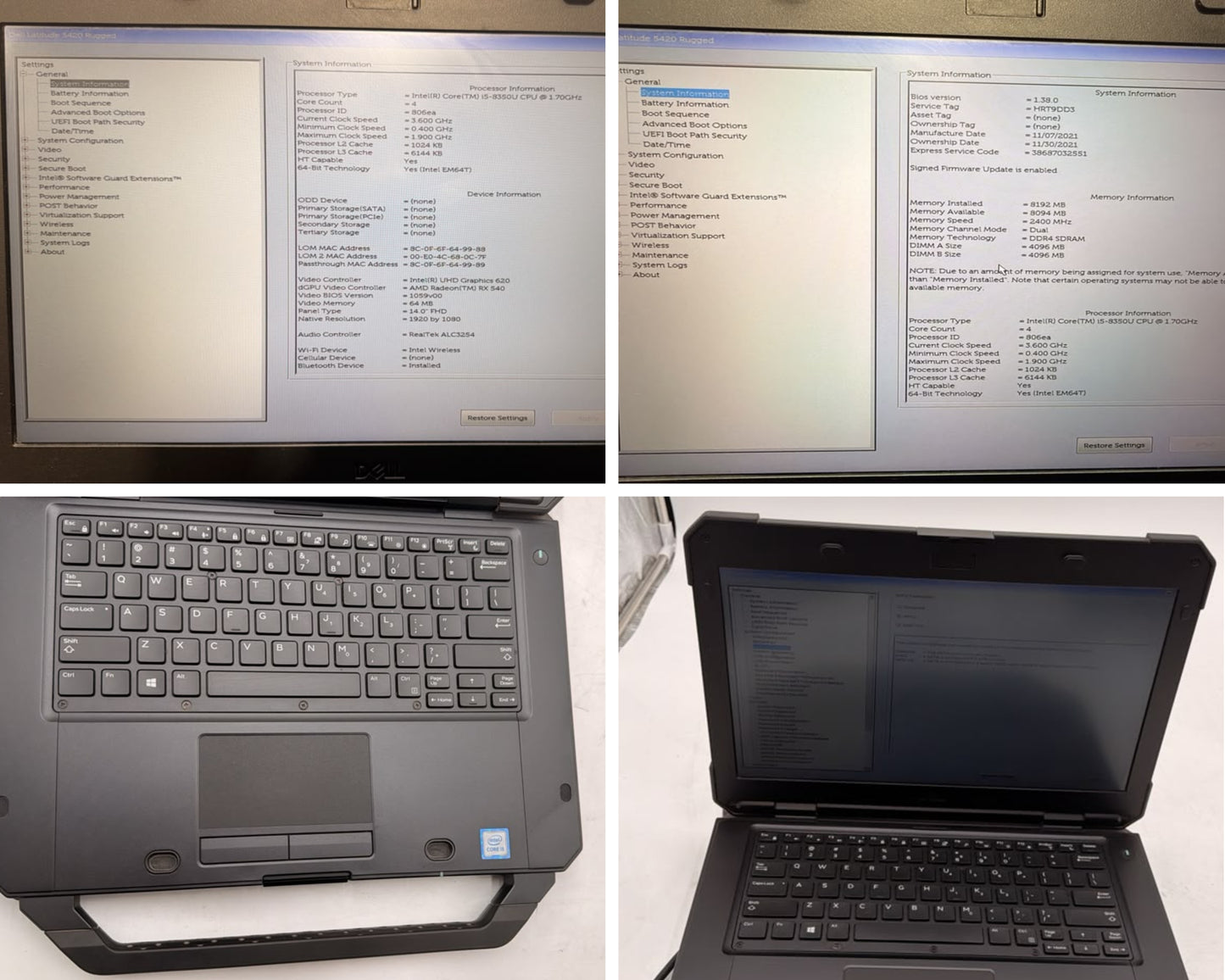 Lot of 17 Dell Latitude 5420, 5430 & 7220 Rugged No AC / OS