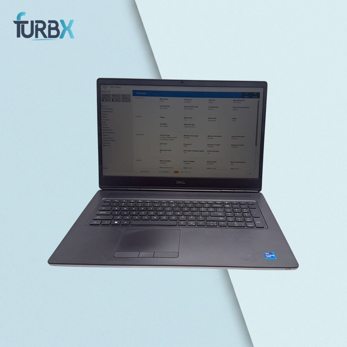 Dell Precision 7760 17.3" i7-11850H 16GB 512GB SSD NVIDIA T1200 without Adapter