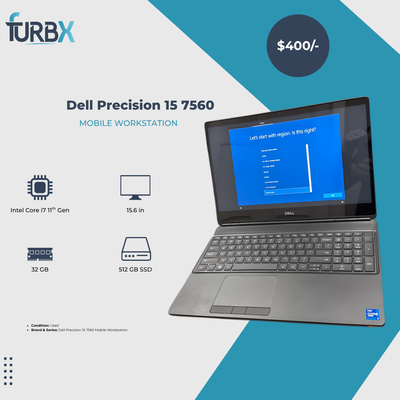 Dell Precision 15 7560 Core i7 11th Gen 32 GB 512 GB Used Condition