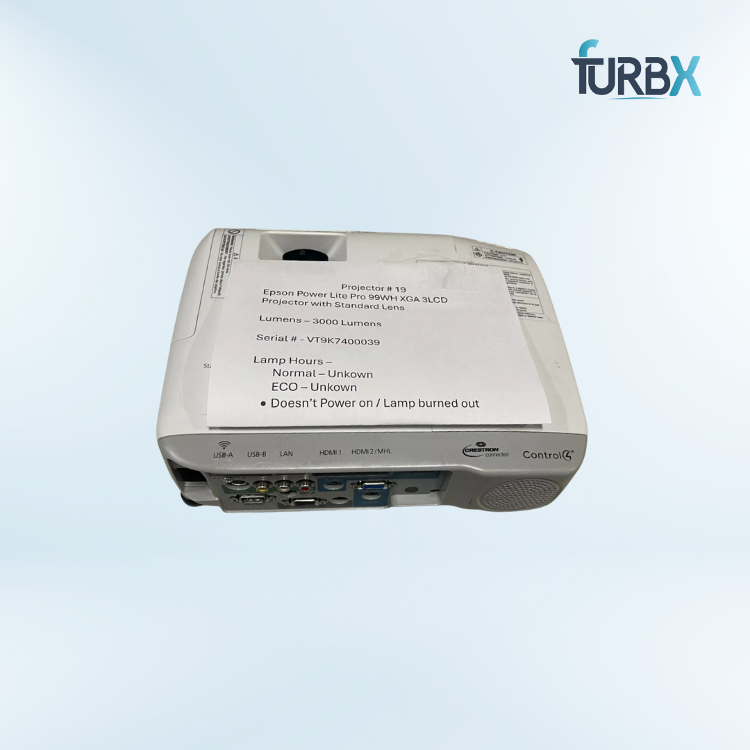 Epson PowerLite 99HW XGA H686A 3LCD Projector (Without Power Cord & Remote)