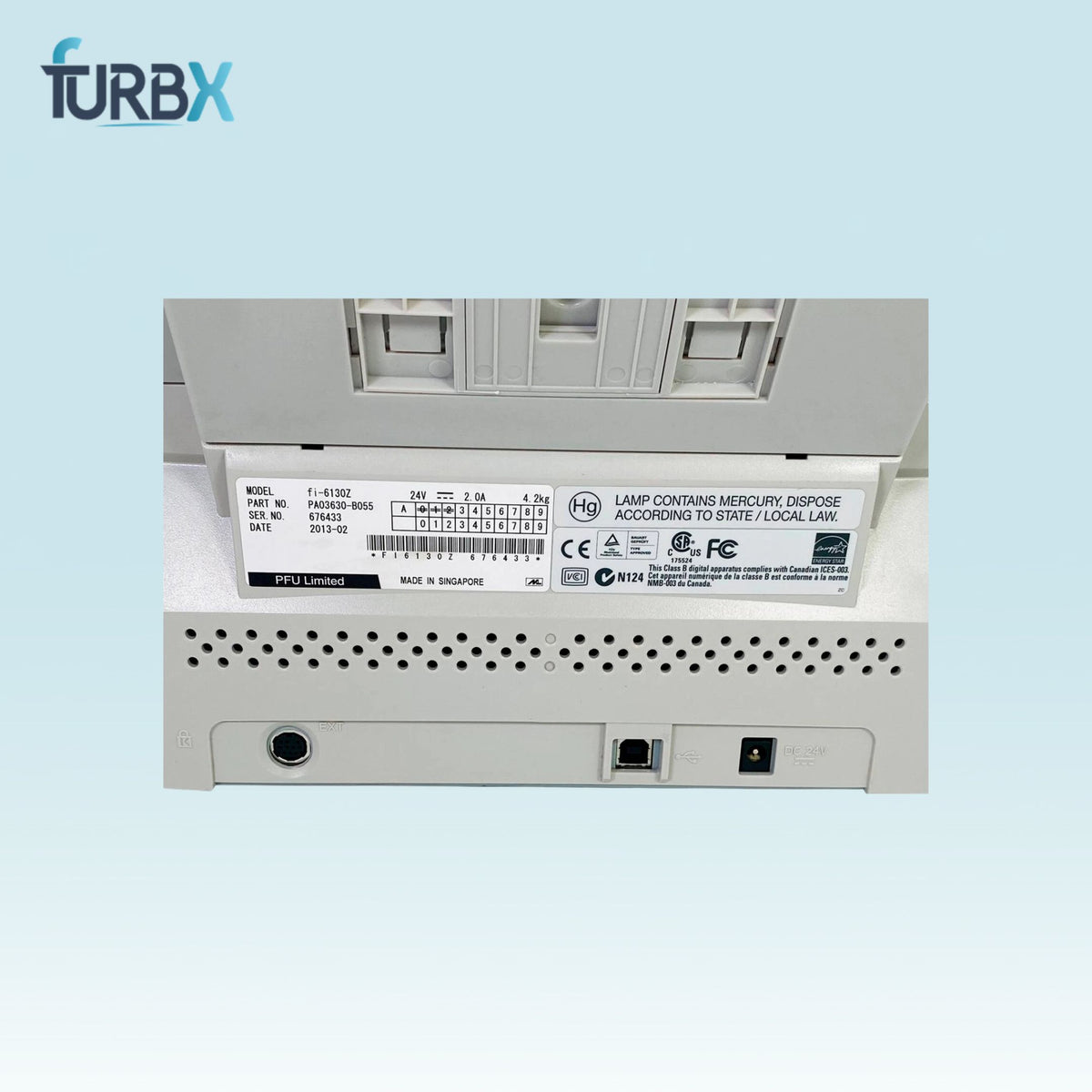 Fujitsu FI-6130Z 600dpi Duplex / Flatbed Automatic Document Feeder Scanner