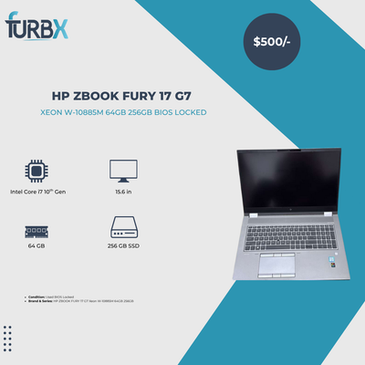 HP ZBOOK FURY 17 G7 Intel Core i7 10th Gen 64 GB 256 GB