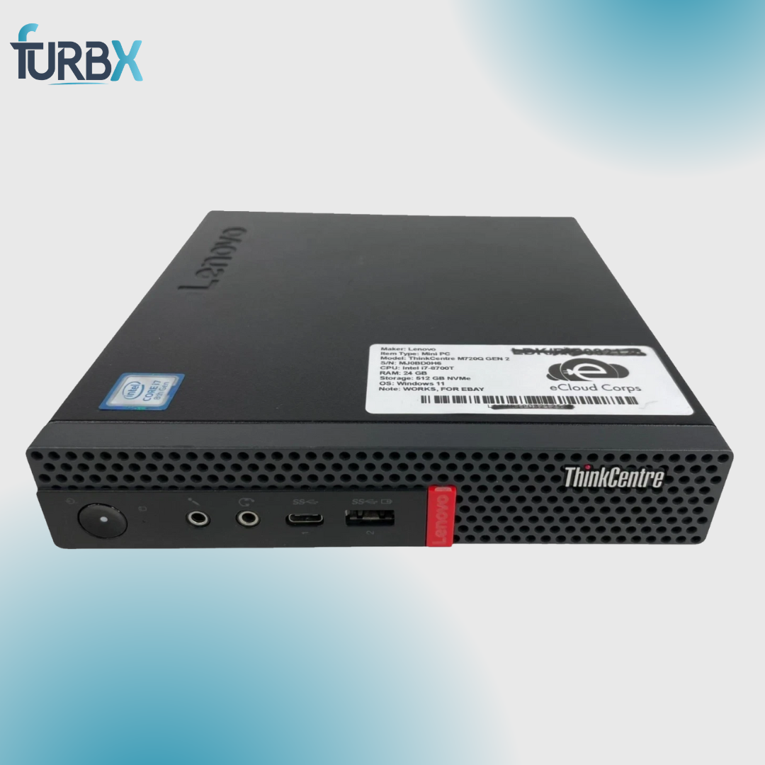 Lenovo ThinkCentre M720Q Gen 2 Core i5-10th Gen 8GB 256GB With Adapter