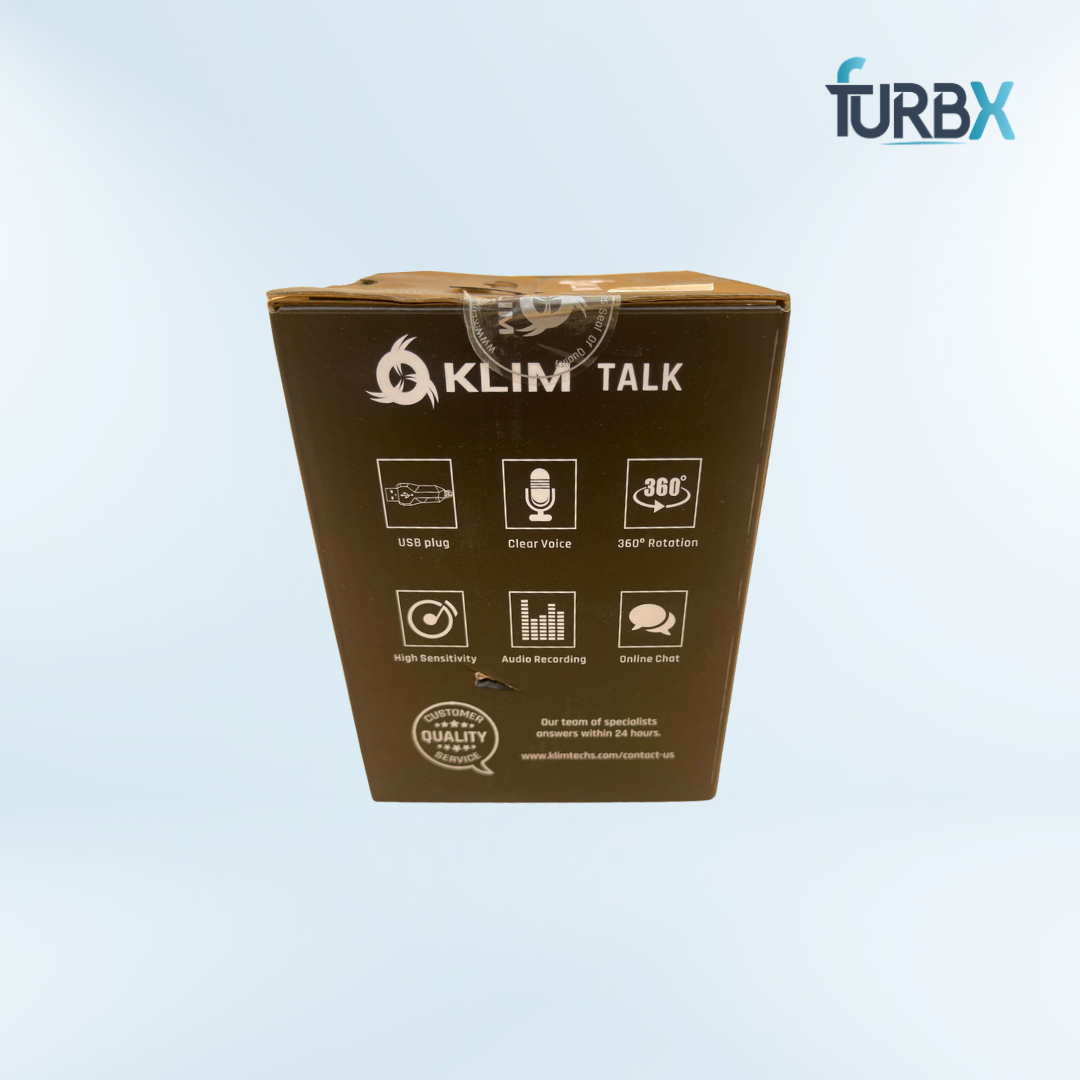 KLIM Talk USB Desk Microphone for Computer - New - Compatible with Any PC Laptop Mac - Professional Desktop Mic