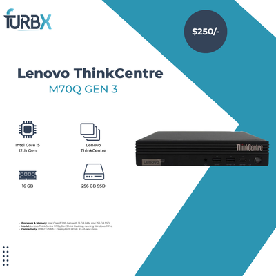 Lenovo ThinkCentre M70q Gen 3 Core i5-12th Gen 16GB RAM 256GB Not Working
