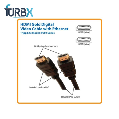 Tripp Lite High Speed HDMI Cable with Ethernet, Ultra HD 4K 25-ft. (P569-025)