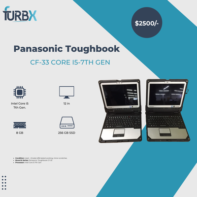 Panasonic Toughbook CF-33 Core i5-7th Gen | 8GB 256GB SSD (Grade A/B)