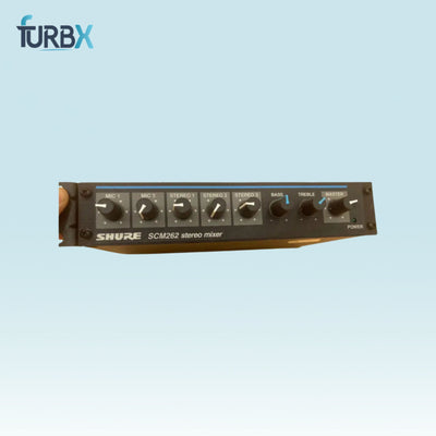 Shure SCM262 8-Channel Microphone Stereo Mixer without power cord