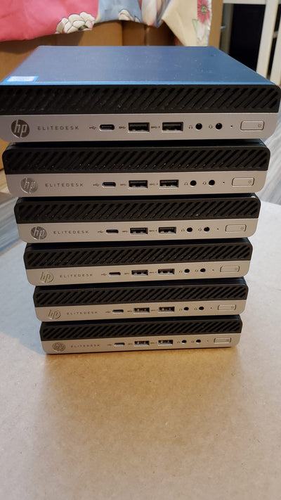Lot of 41 x HP EliteDesk 800 G5 DM i5-9600T 8GB RAM | 256GB SSD with adapter